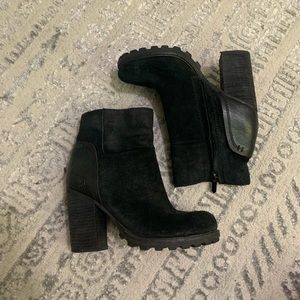 Sam Edelman Black Suede Booties (6.5)